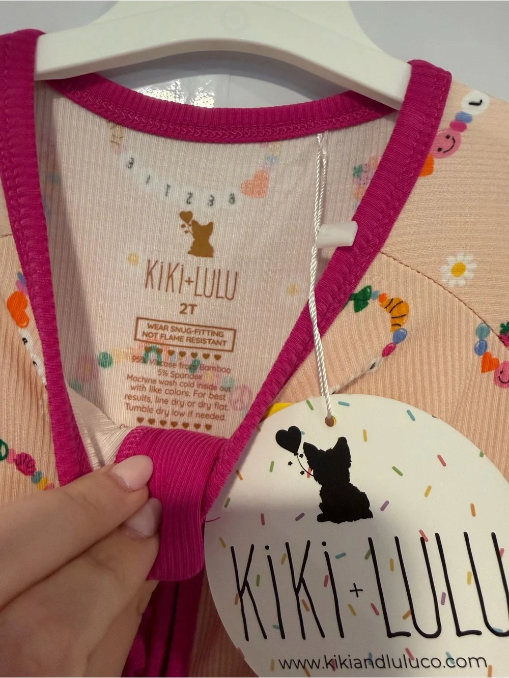 NWT Kiki and lulu Taylor Swift Eras friendship bracelet‎ Pink Ruffle One-Piece